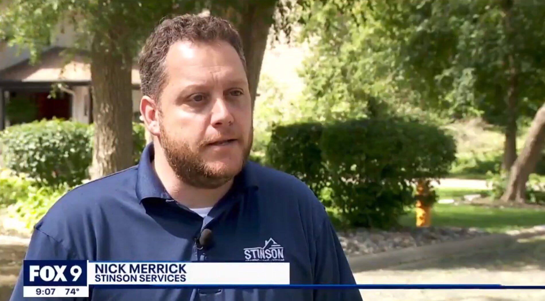 Fox 9 News interview of Nick with Stinson Services